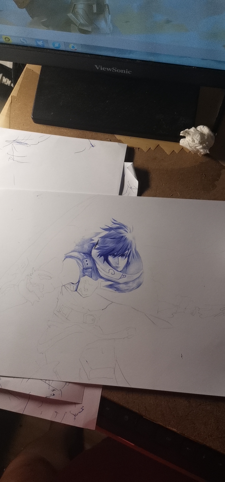 圆珠笔手绘《澜朋友》