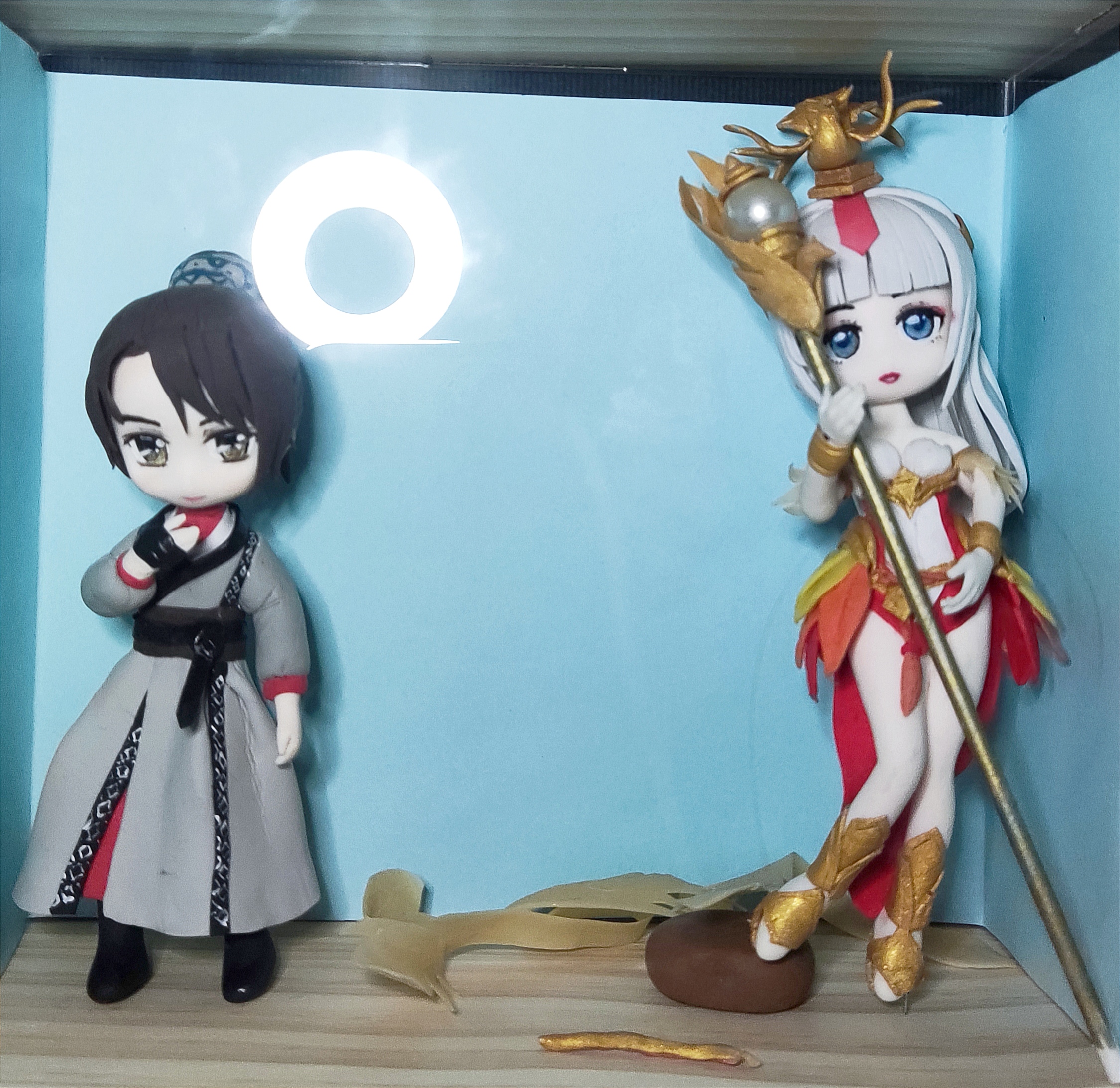 【粘土制作】q版王昭君的凤凰于飞皮肤粘土